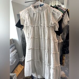 RHODE white dress with small metallic detail